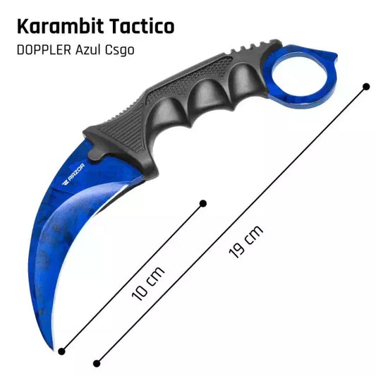 Karambit Azul Doppler Blue CS:GO Razor Colección Medidas