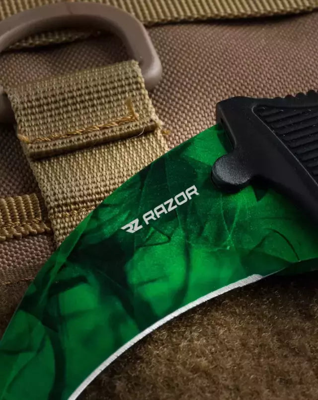 Filo Detalles Karambit Verde Razor Acero Inoxidable