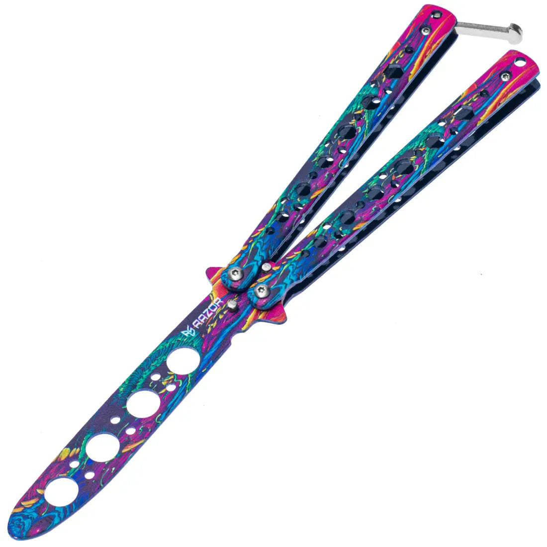 Navaja mariposa hyperbestia 1 sin filo flipping abierto Balisong