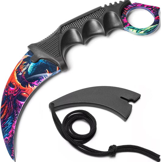 Cuchillo Táctico Karambit Hyperbestia Razor filo curvo de Colección