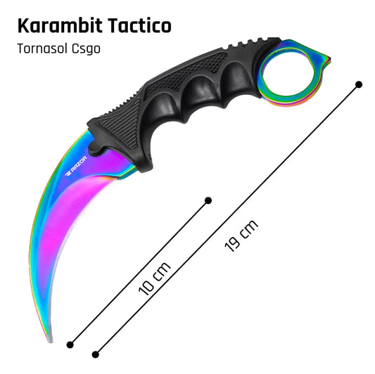 Medidas Karambit Táctico Tornasol CS:GO Razor Mango y FIlo