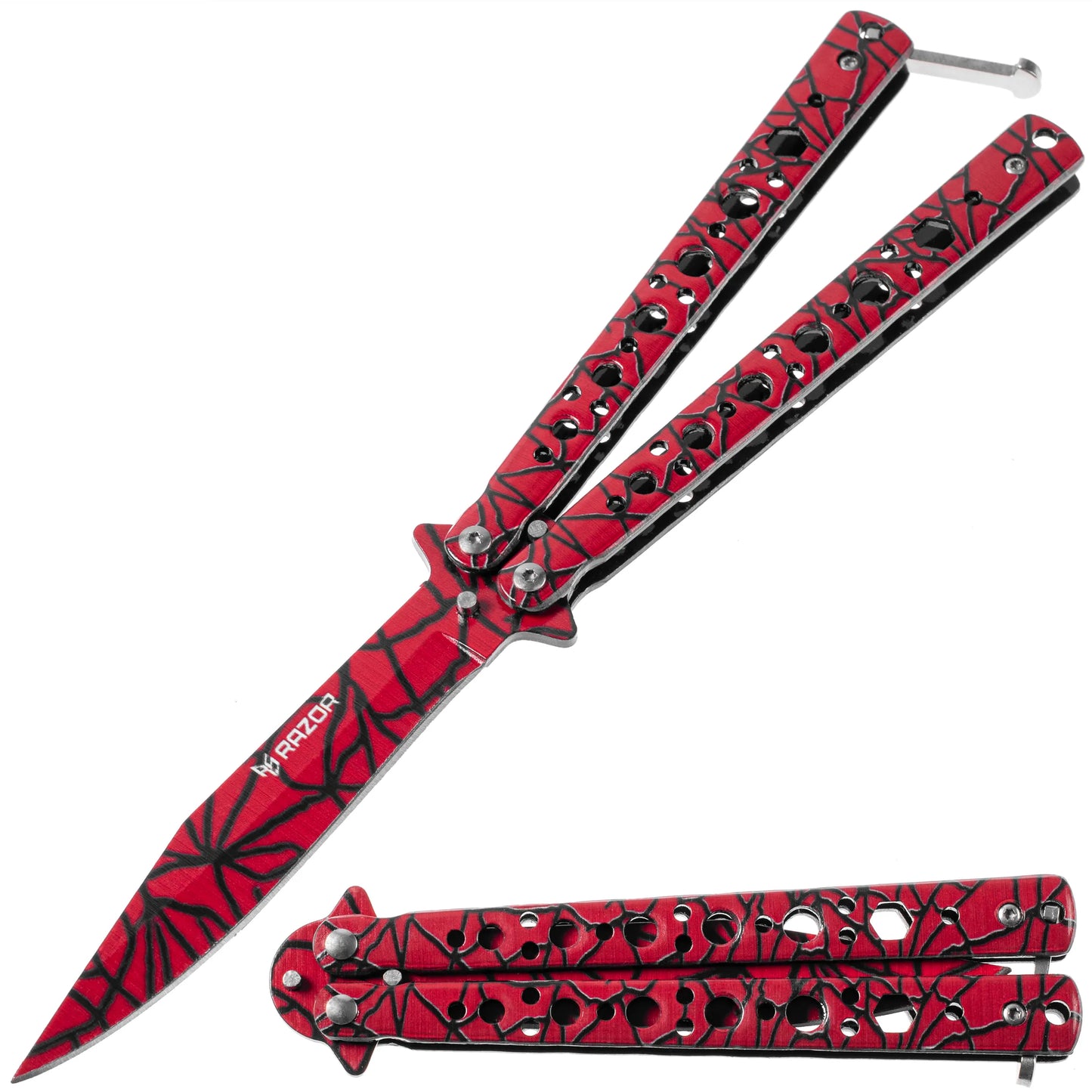 Navaja Mariposa Roja Spider Spider-Swag Razor con filo