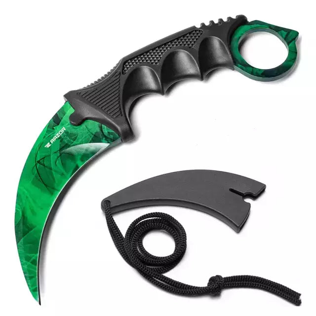Karambit Verde Doppler Green CS:GO Razor Cuchillo Táctico Colección